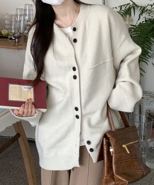 「MAISON DE THERESE」 ニットカーディガン FREE グレー レディース_画像5