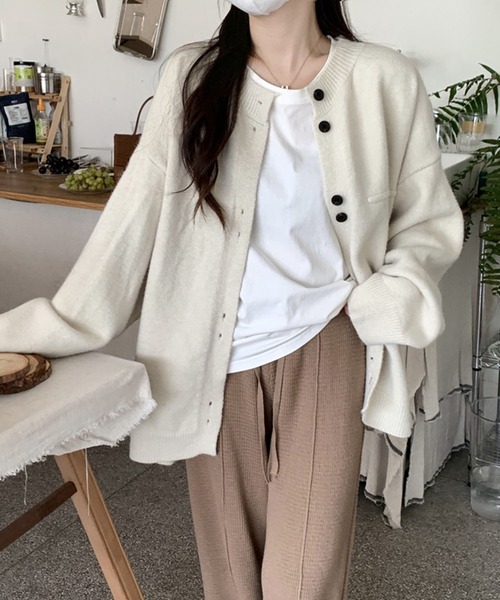 「MAISON DE THERESE」 ニットカーディガン FREE グレー レディース_画像7