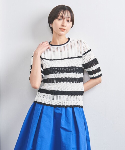 UNITED ARROWS Early/SM ショートスリーブ ニット UNITED ARROWS ニット セーター Early/SM ショートスリーブ