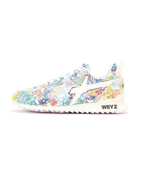 超レア*W6YZ ウィズ*日本別注JET-M☆総柄スニーカー W6YZ(シューズ) スニーカー W6YZ/ウィズ/日本別注JET-M/総柄