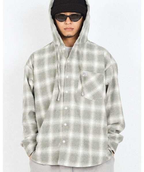 Re;room様 確認用 Re:room（リルーム） シャツ チェックフーディーシャツ メンズ