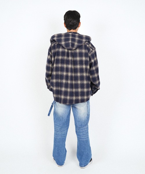 Re;room様 確認用 Re:room（リルーム） シャツ チェックフーディーシャツ メンズ