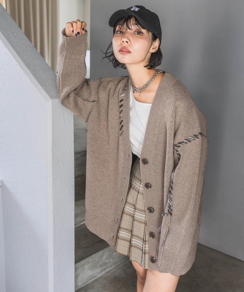 PAGEBOY（ページボーイ） ニットカーディガン FREE モカ レディース