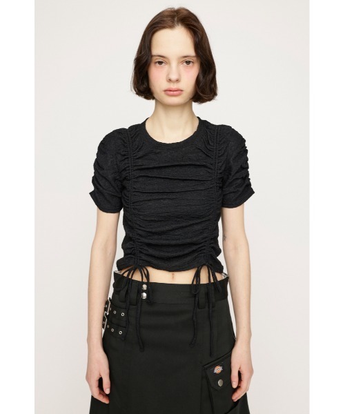 SLY tシャツ SHIRRING CUT TOPS シャーリング カット トップス