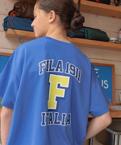 GLOBAL WORK（グローバルワーク） tシャツ FILAコラボ/BIGT半袖/310067