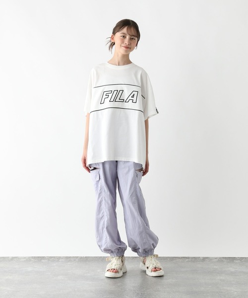 GLOBAL WORK（グローバルワーク） tシャツ FILAコラボ/BIGT半袖/310067