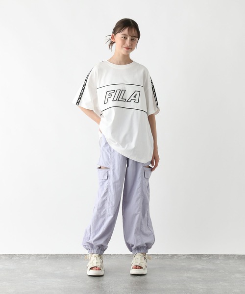 GLOBAL WORK（グローバルワーク） tシャツ FILAコラボ/BIGT半袖/310067