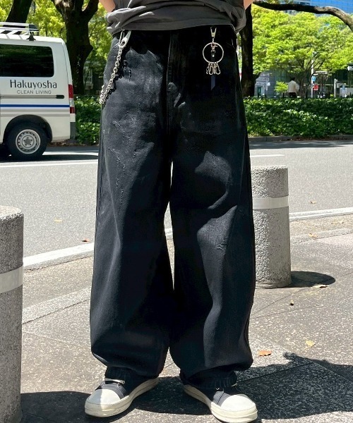 Chikashitsu+ ジーンズ 「Chikashitsu +」wave stitch semi wide
