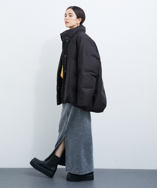 LE CERCLE par rope / ロングダウンジャケット/FREE/ポリエステル/BLK/GUO-73010-B LE CERCLE par rope' ダウンジャケット FREE ベージュ レディース