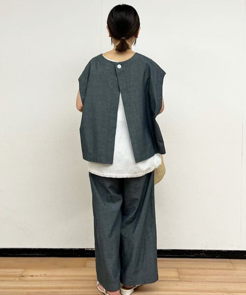 BEARDSLEY 綿ワッシャーウエストリブパンツ BEARDSLEY｜綿ワッシャーウエストリブパンツ | Rakuten Fashion
