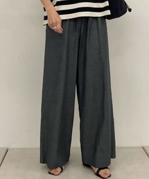 BEARDSLEY パンツ 綿ワッシャーウエストリブパンツ レディース