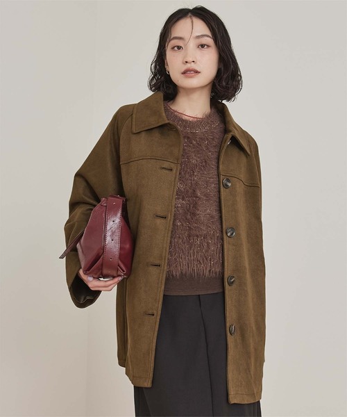 miette（ミエット） ステンカラーコート コート フェイクスエード 