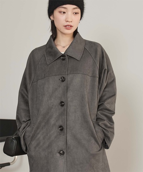 miette（ミエット） ステンカラーコート コート フェイクスエード