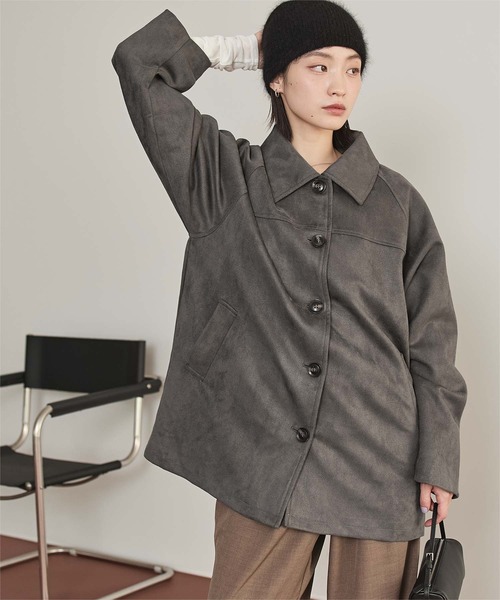 miette（ミエット） ステンカラーコート コート フェイクスエード