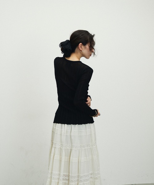 ニット セーター RIB FOOTBALL KNIT レディース 12G1P 2X2 RIB RIBBED SWEATER – THE SHOP YOHJI YAMAMOTO