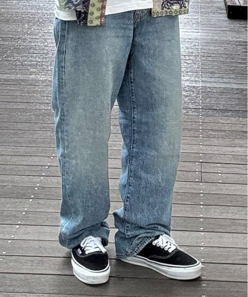 Levi ’s568 ルーズストレ―トダブルニ―デニム Levi's568 ルーズストレート ダブルニーインディゴ - メルカリ