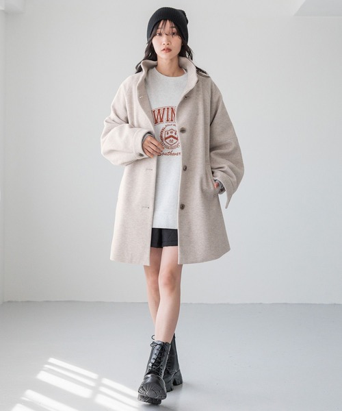 【新品タグ付】LOWRYS FARM アイボリー　コート　ローリーズファーム LOWRYS FARM（ローリーズファーム） コート FREE アイボリー