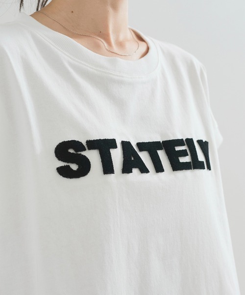 LE CERCLE par rope' tシャツ フワリ刺繍ロゴTシャツ レディース