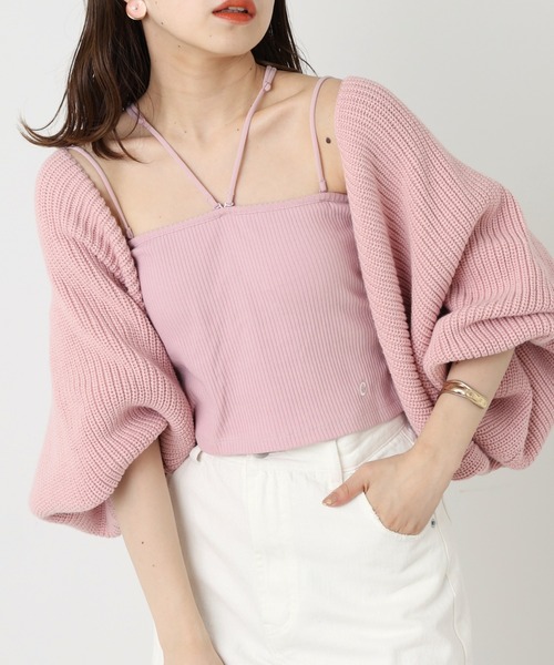 Rene36ボレロ　ニット original china button knit bolero TOPS Reurie'（レウリィ）