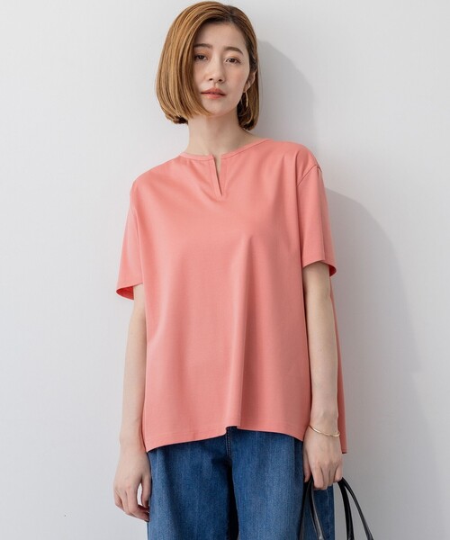 23区 tシャツ 「汗じみ防止/洗える」スムースデザイン バック