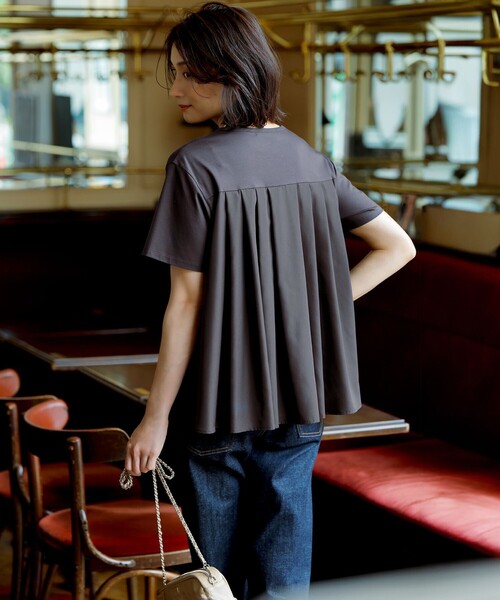 今期　スムースデザイン フレア Tシャツ セール】 【GLOW6月号掲載/汗じみ防止】スムースデザイン フレア