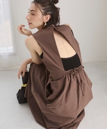 ANGIE ワンピース バックオープンノースリーブワンピース : ZOZOTOWN