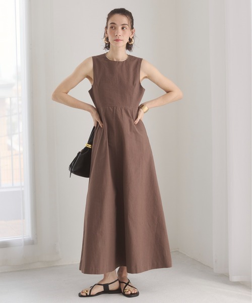 ANGIE ワンピース バックオープンノースリーブワンピース : ZOZOTOWN