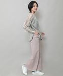 デニムスカート ダスティー加工デニムマキシタイ...の詳細画像2