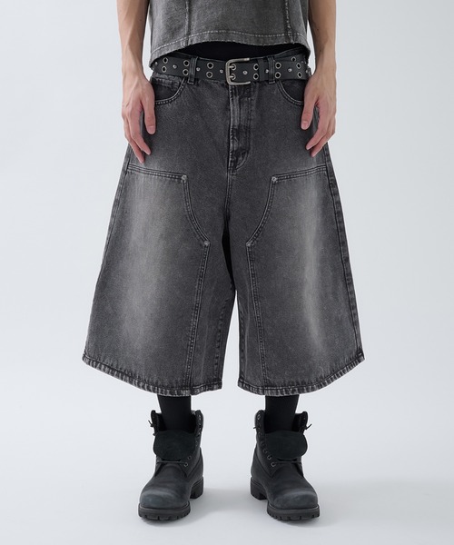 ANDER HUNK デニムパンツ　2点セット ANDER HUNK ジーンズ Washed Double-knee Baggy Jorts