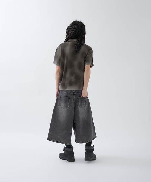 ANDER HUNK ジーンズ Washed Double-knee Baggy Jorts