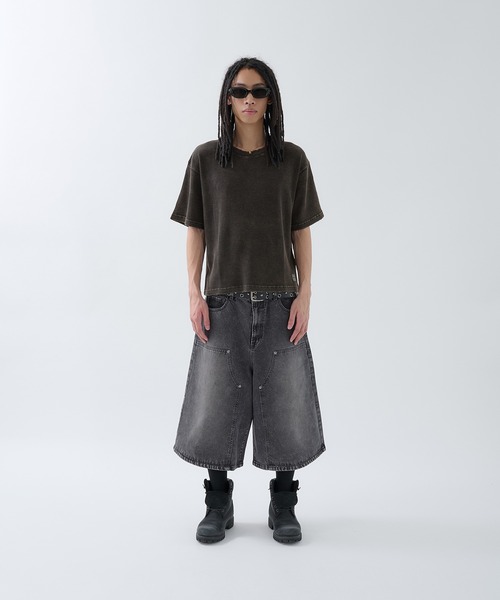 ANDER HUNK ジーンズ Washed Double-knee Baggy Jorts
