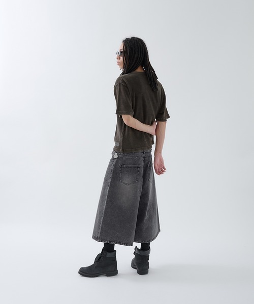 ANDER HUNK ジーンズ Washed Double-knee Baggy Jorts