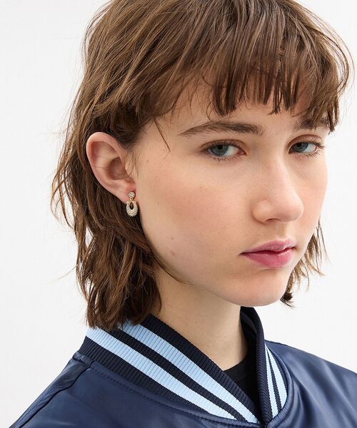 COACH イヤリング シグネチャー クリスタル パヴェ クリップ