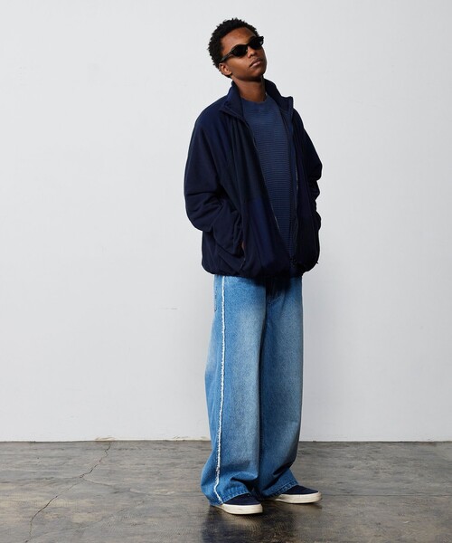 BEAMS（ビームス） パンツ フリンジ バギーデニム メンズ : ZOZOTOWN