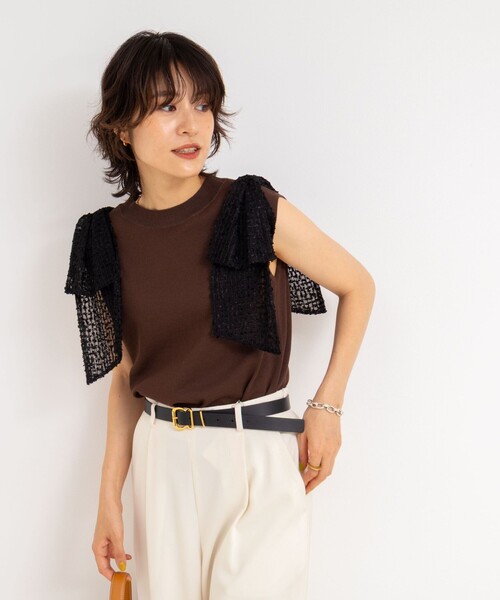 NOLLEY'S（ノーリーズ） ニット セーター 「手洗い可能」肩シアー