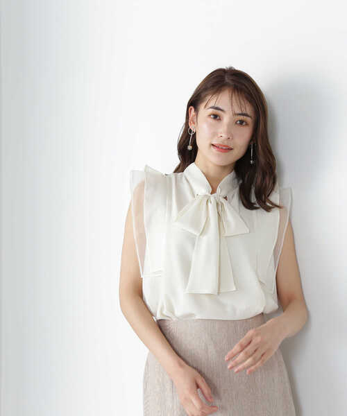 「NATURAL BEAUTY BASIC」 ノースリーブブラウス MEDIUM ブラック レディース NATURAL BEAUTY BASIC 「NATURAL BASIC」 ノースリーブブラウス