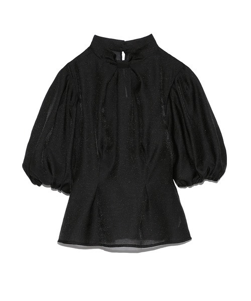 「LILY BROWN」 半袖ブラウス ONE SIZE ブラック レディース