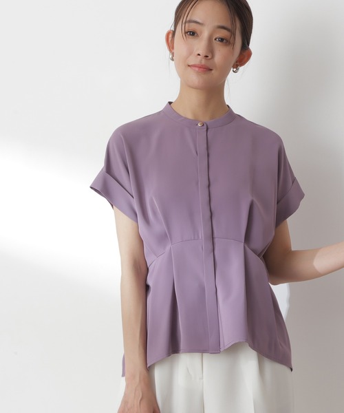 「N.（N. Natural Beauty Basic）」 半袖ブラウス MEDIUM パープル レディース