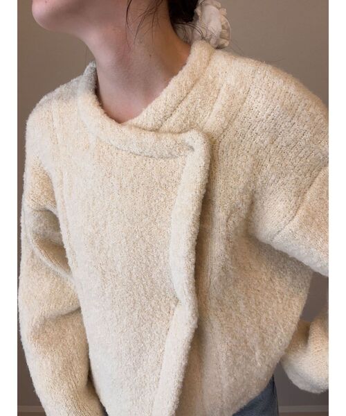 LAGUNAMOON（ラグナムーン） カーディガン セッケツニットボアブルゾン