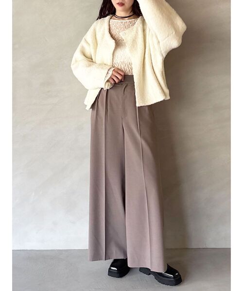 LAGUNAMOON（ラグナムーン） カーディガン セッケツニットボアブルゾン