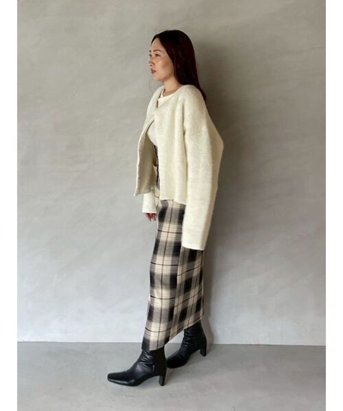 LAGUNAMOON（ラグナムーン） カーディガン セッケツニットボアブルゾン