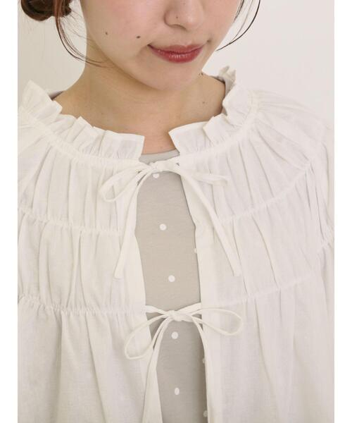 新品14,300円 ロペ マドモアゼル 2WAY  シフォン ギャザー ブラウス 94cb003-95894-01b.jpg