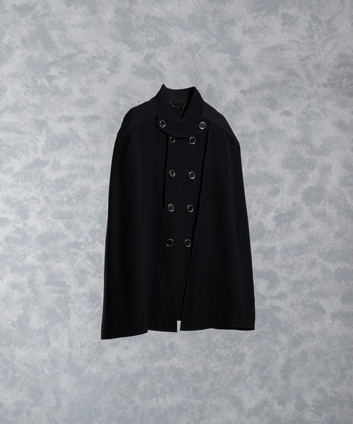 【アドラー】ADRERダブルブレスト ケープジャケット ADRER 「ADRER」 ジャケット X-SMALL ブラック メンズ