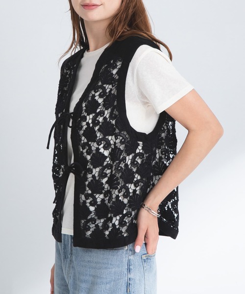 アーバンリサーチ　レースジレ　ベスト セール】カットワークレース刺繍ジレ（ベスト）｜URBAN RESEARCH