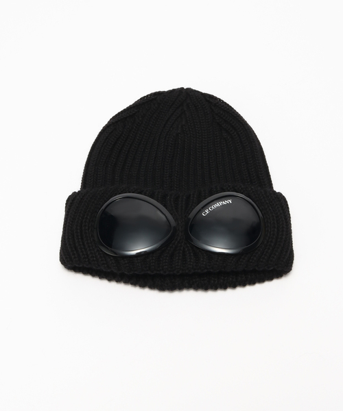 CP COMPANY ブラックニット帽 UNI C.P. COMPANY（シーピーカンパニー） ニット帽 ニットキャップ ACC