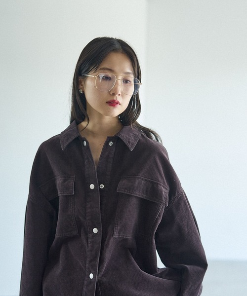 LEPSIM（レプシィム） ブラウス シャツ コーデュロイBIGシャツ 579714