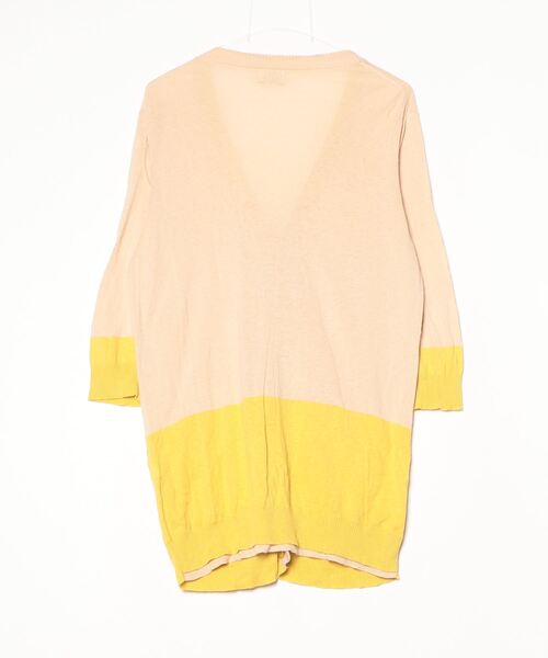 「FRAPBOIS half」 刺繍ニットカーディガン 2 イエロー レディース_画像2