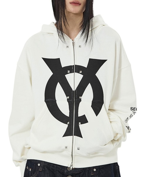 OY（オーワイ） パーカー 「OY/オーワイ」BIG LOGO STUD HOODIE ZIP UP