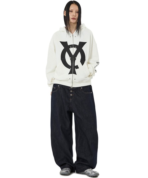 OY（オーワイ） パーカー 「OY/オーワイ」BIG LOGO STUD HOODIE ZIP UP