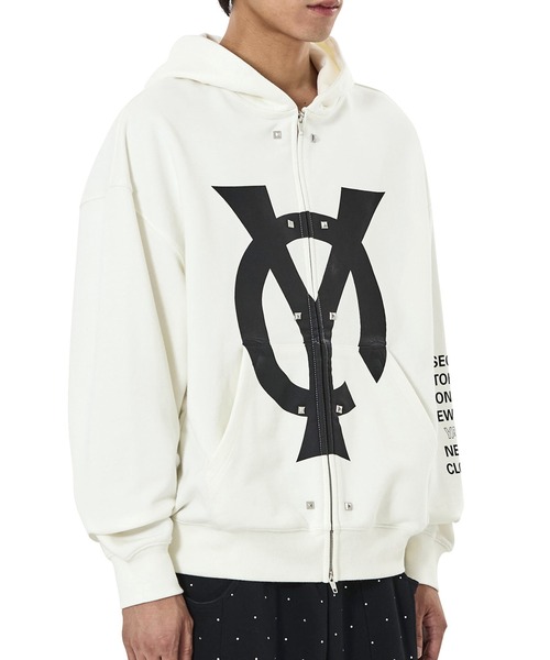 OY（オーワイ） パーカー 「OY/オーワイ」BIG LOGO STUD HOODIE ZIP UP